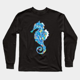 Blue seahorse Long Sleeve T-Shirt